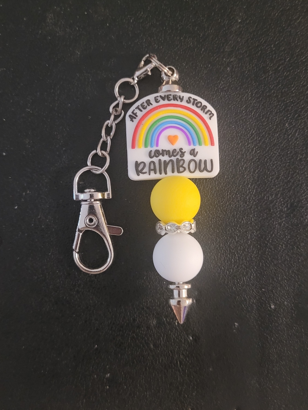 Handmade After Every Storm Comes a Rainbow Keychain